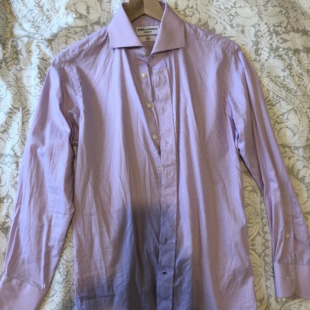 Spier & Mackay Pink Hairline Stripe Shirt